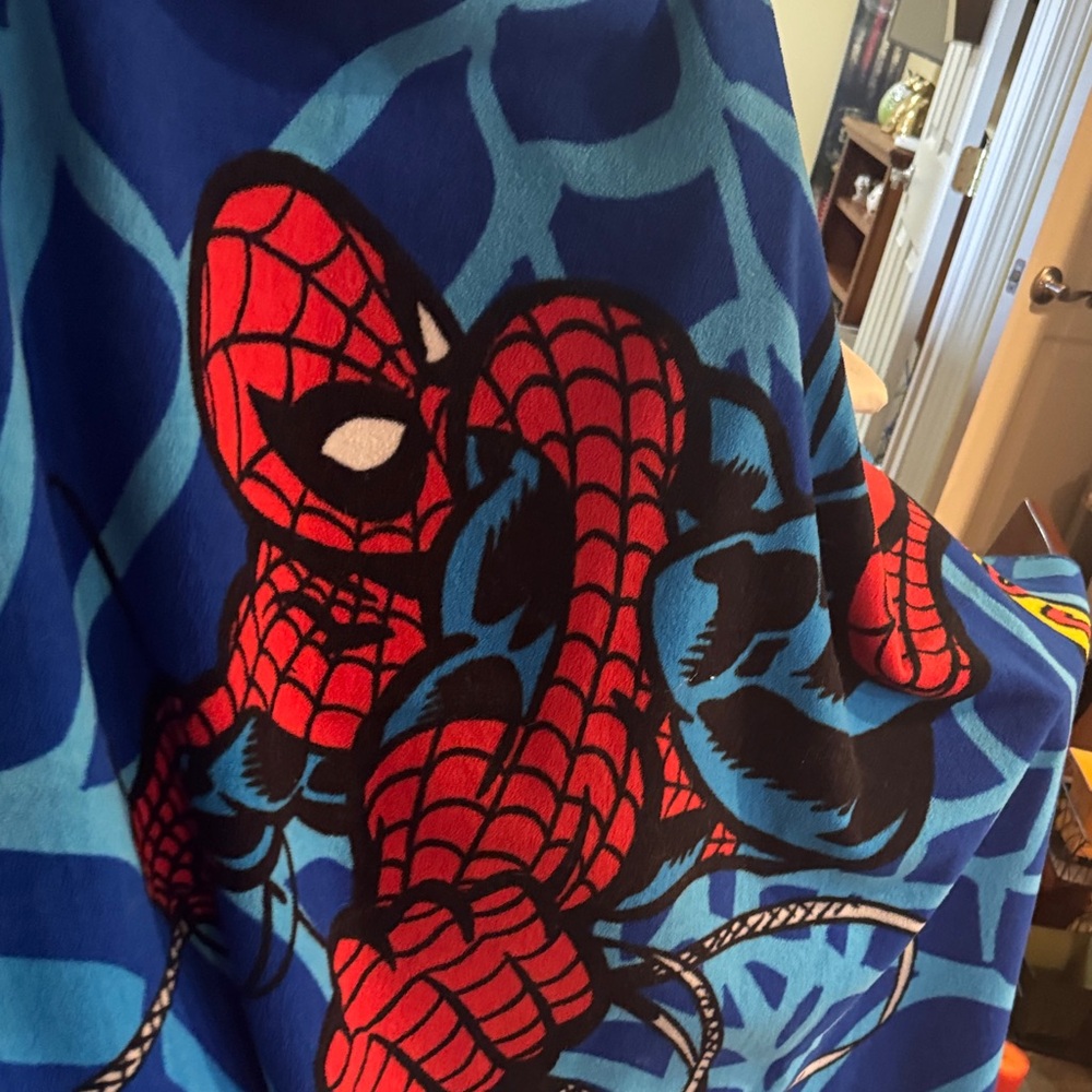 Vintage Spiderman Red and Blue Kids Blanket
